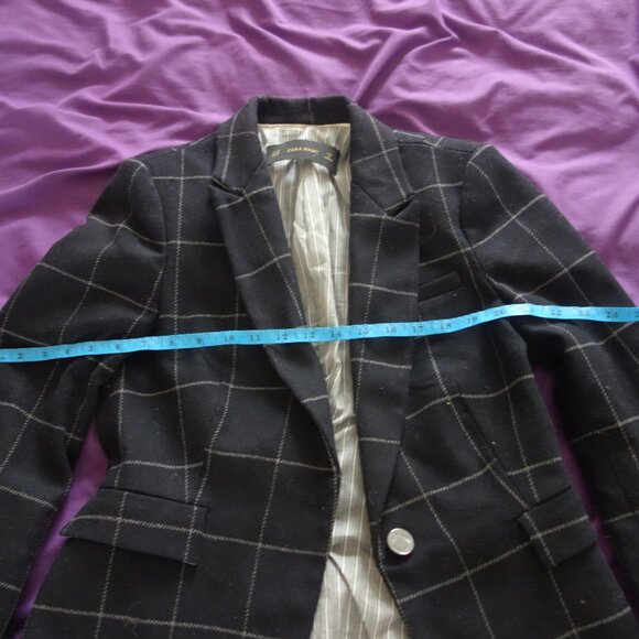 Zara Basic Glen 534 Made in Morocco 170/88A Size M Blazer - Picture 3 of 16